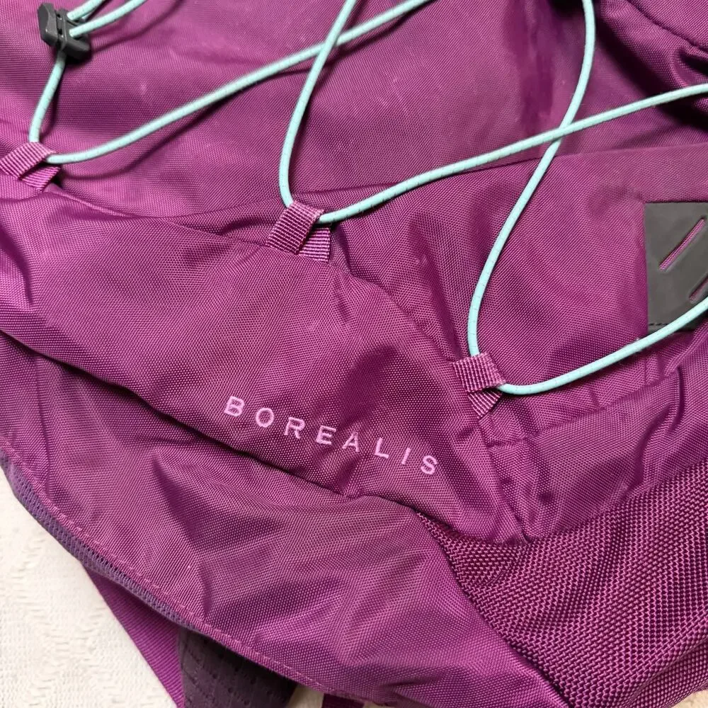 The North Face Borealis Backpack Purple Orange FlexVent Laptop Hiking Pack